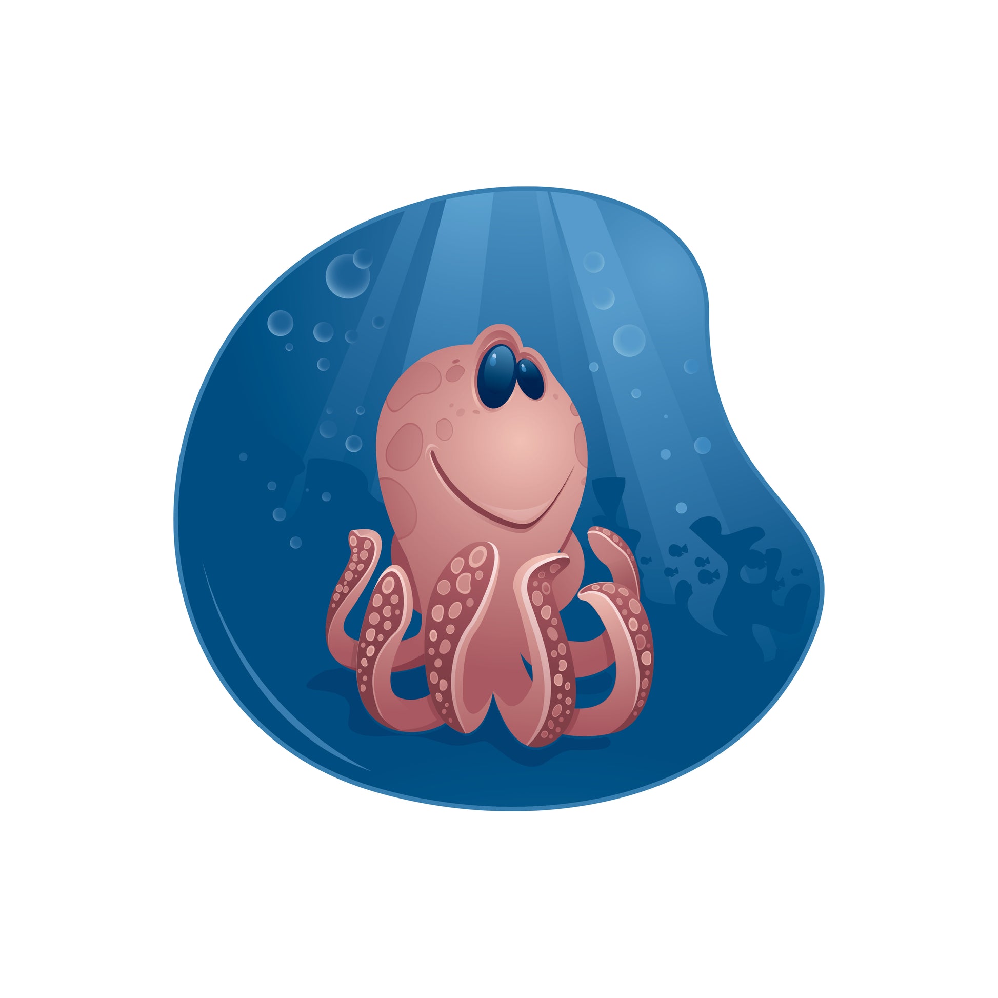 Nursery: Octopus Icon - Removable Wall Adhesive Decal