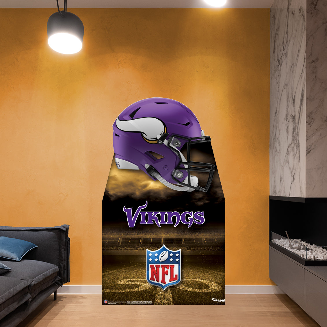 Minnesota Vikings:   Helmet  Life-Size   Foam Core Cutout  - Officially Licensed NFL    Stand Out