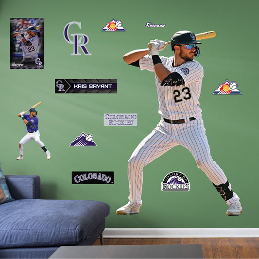 Colorado Rockies: Kris Bryant         - Officially Licensed MLB Removable     Adhesive Decal