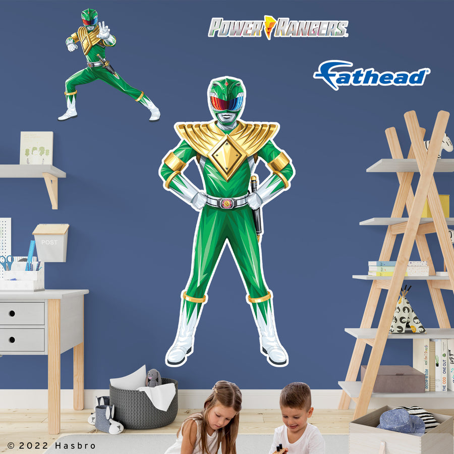 Green Ranger - Power Rangers - RealBig Collection - Official Hasbro - Reusable Vinyl Wall Decals