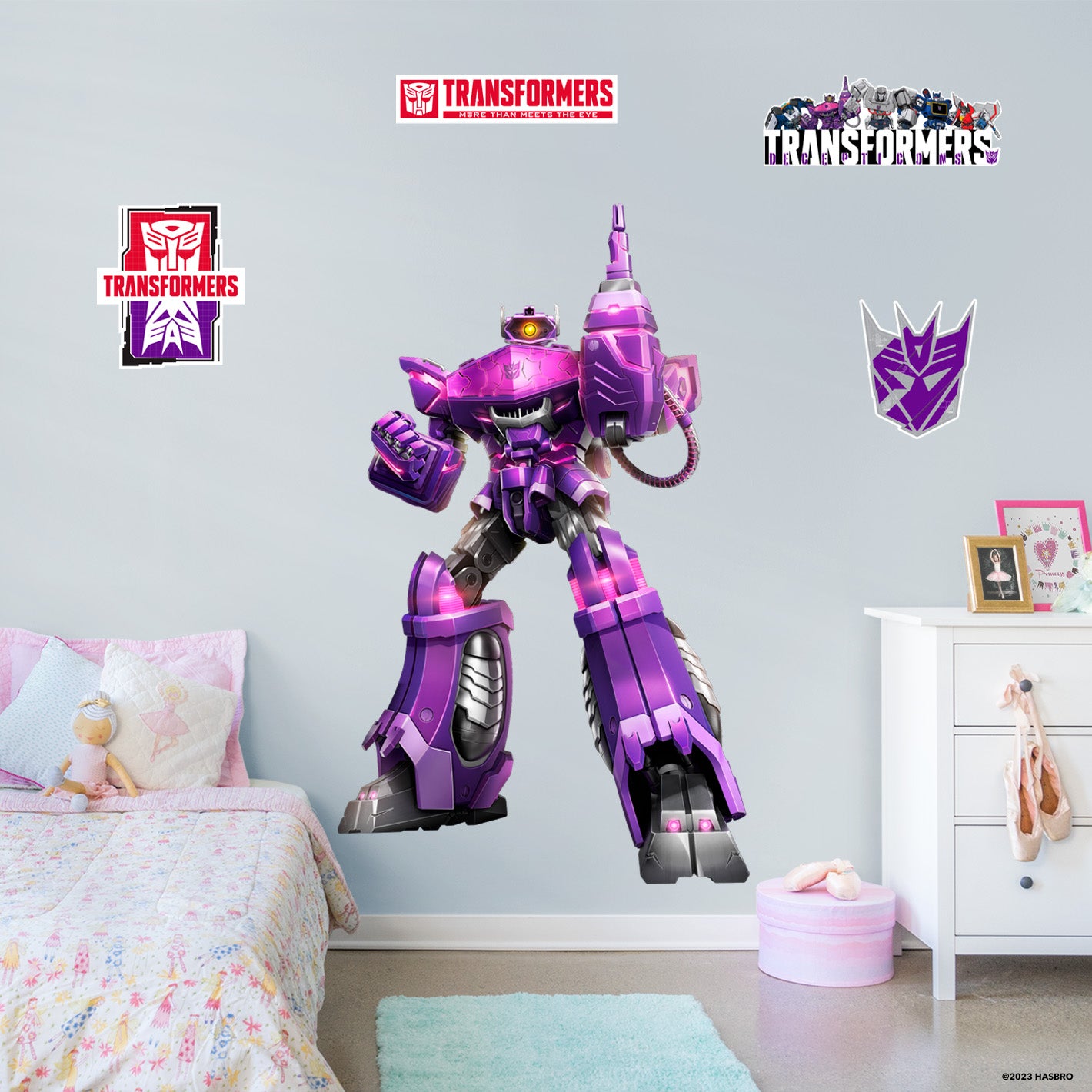 Transformers: Shockwave RealBig        - Officially Licensed Hasbro Removable     Adhesive Decal