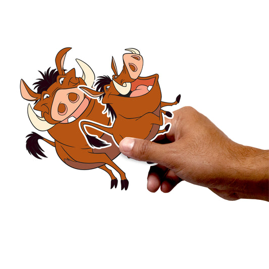 Sheet of 4 -Lion King: Pumba Minis        - Officially Licensed Disney Removable Wall   Adhesive Decal