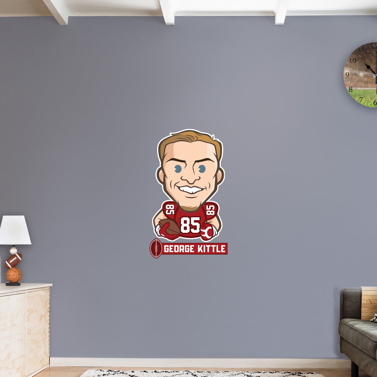 San Francisco 49ers: George Kittle  Emoji        - Officially Licensed NFLPA Removable     Adhesive Decal