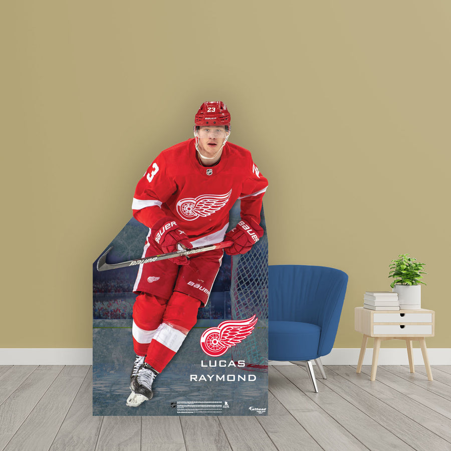 Lucas Raymond - Life-Size Stand Out - Official NHL - Detroit Red Wings - Foam Core Cutout