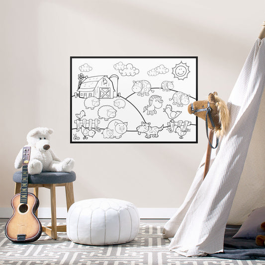 Coloring Sheet - Removable Dry Erase Vinyl Decal