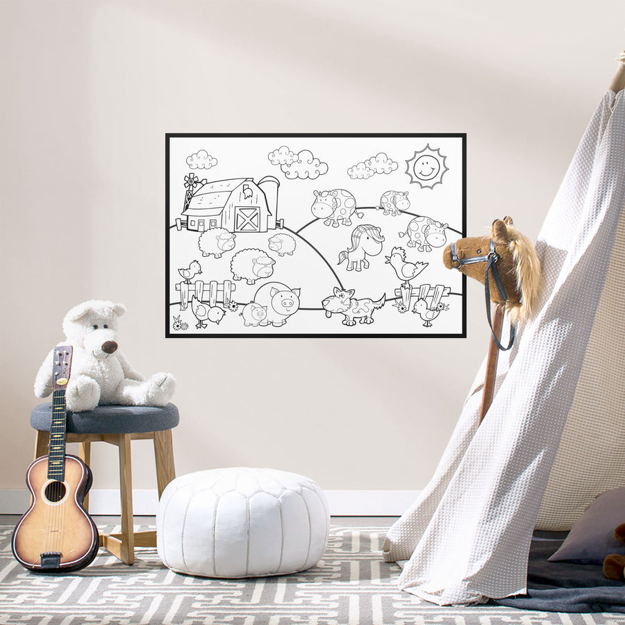 Coloring Sheet - Removable Dry Erase Vinyl Decal