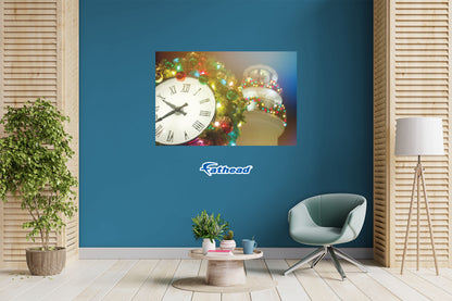 New Year:  Around the Clock Poster        -   Removable     Adhesive Decal