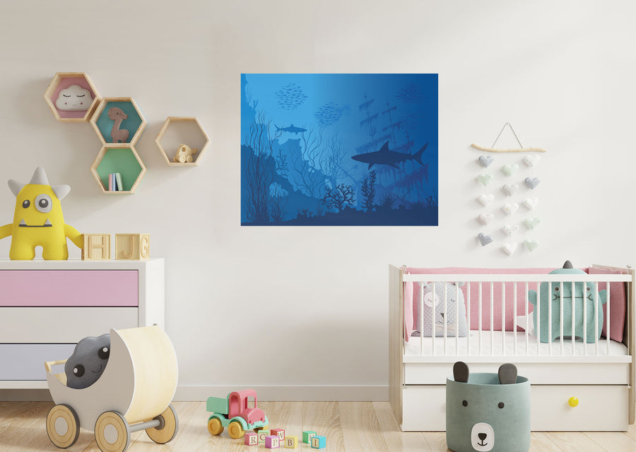 Nursery:  Shipwrecked        -   Removable Wall   Adhesive Decal