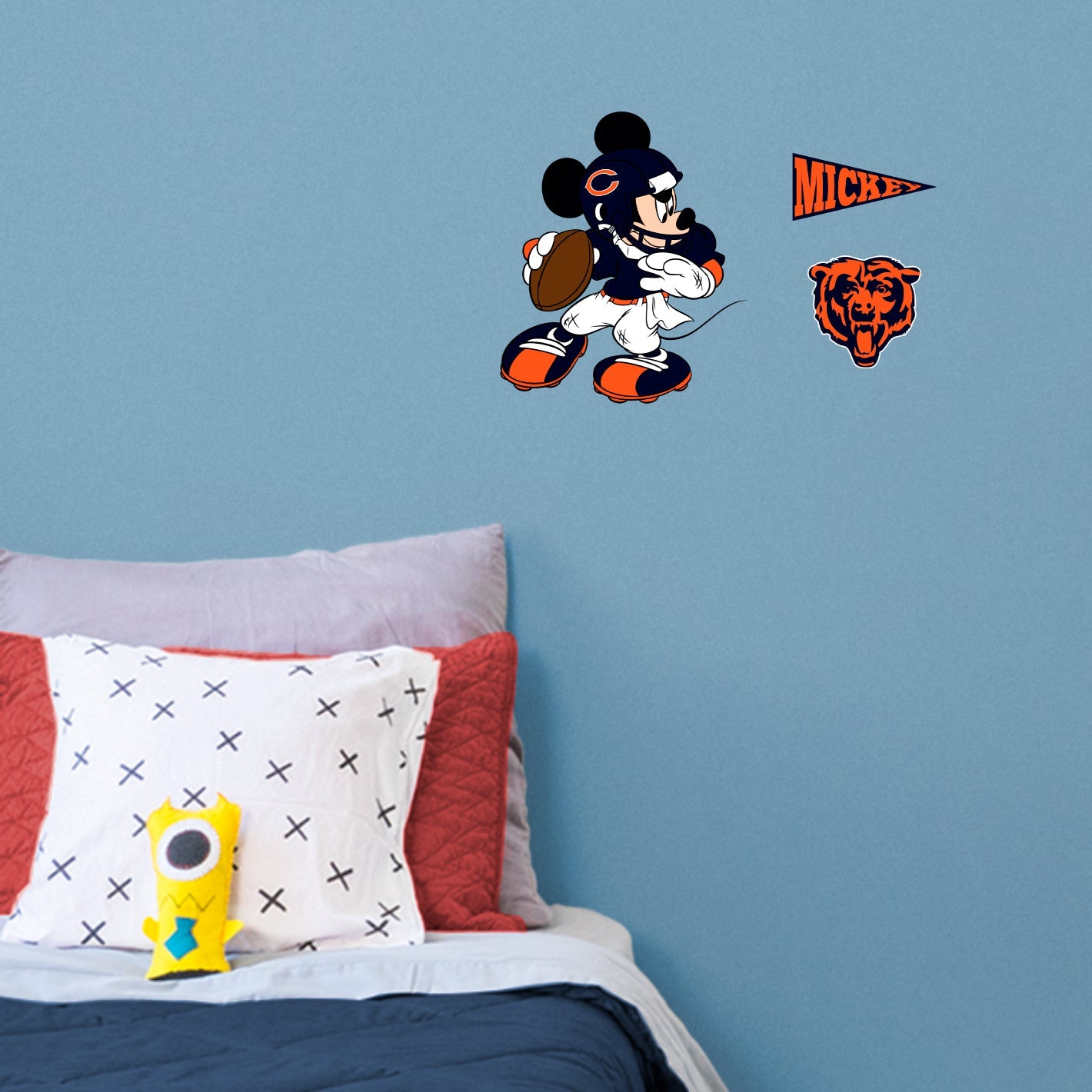 Chicago Bears: Mickey Mouse - Officially Licensed NFL Removable Adhesive Decal