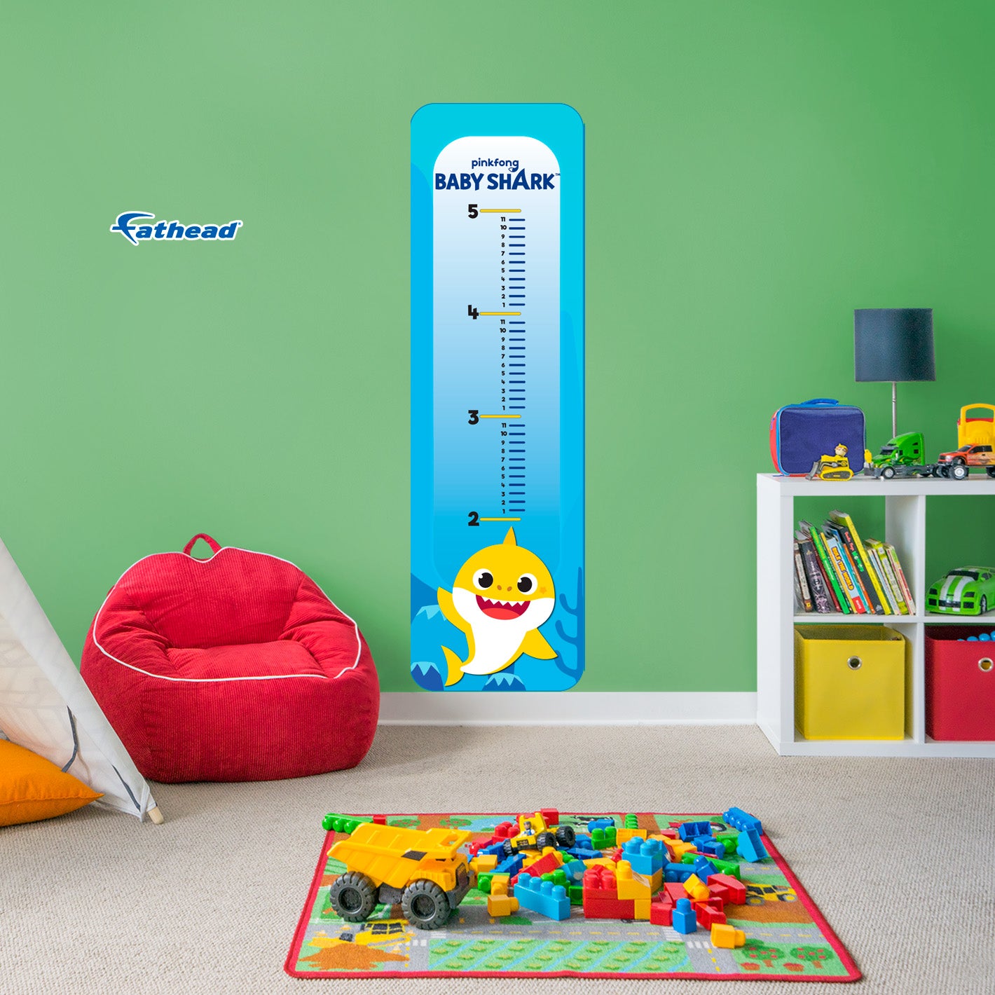 Baby Shark:  Underwater Growth Chart        - Officially Licensed Nickelodeon Removable     Adhesive Decal
