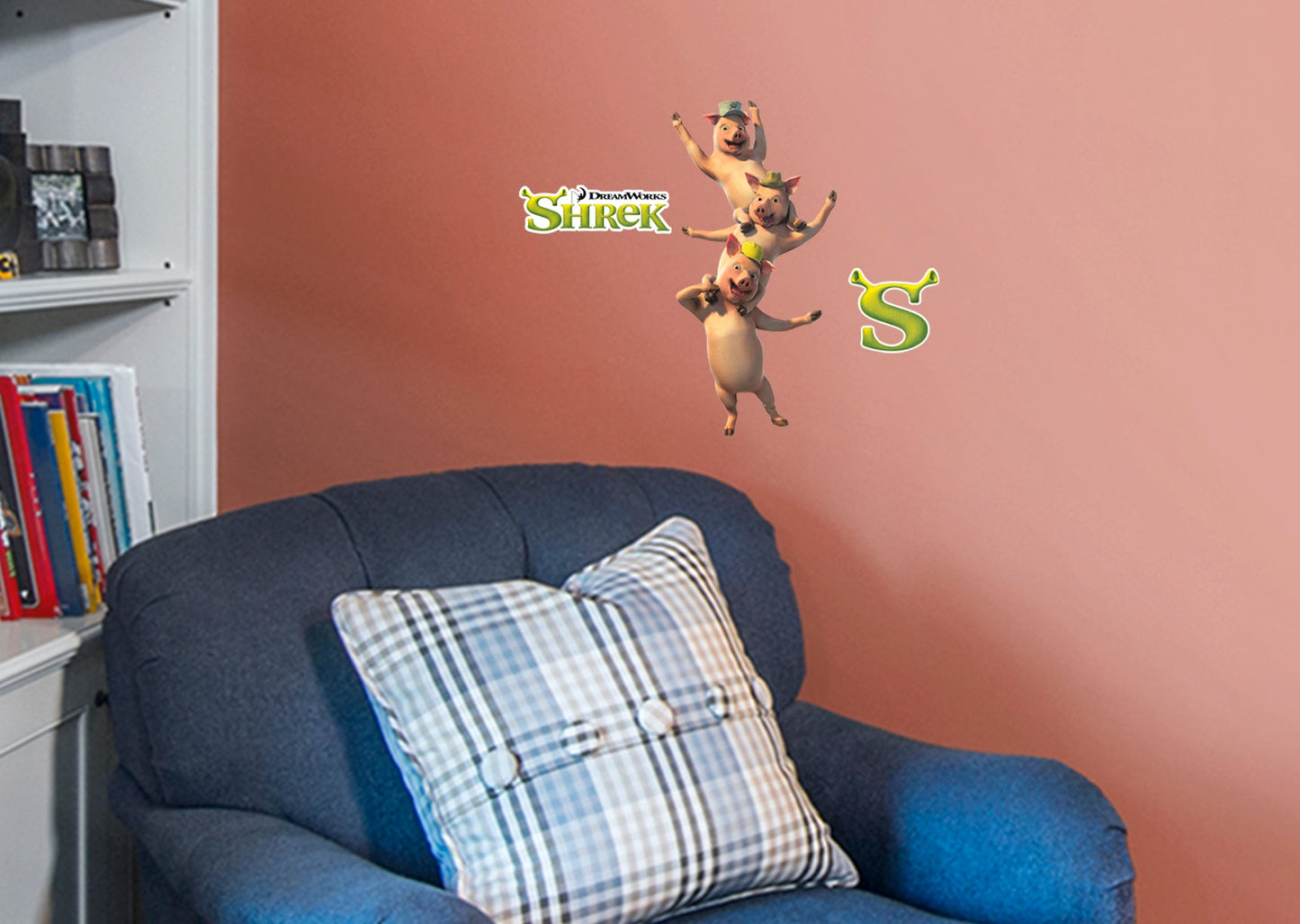 Shrek: Three Pigs RealBig - Officially Licensed NBC Universal Removable Adhesive Decal