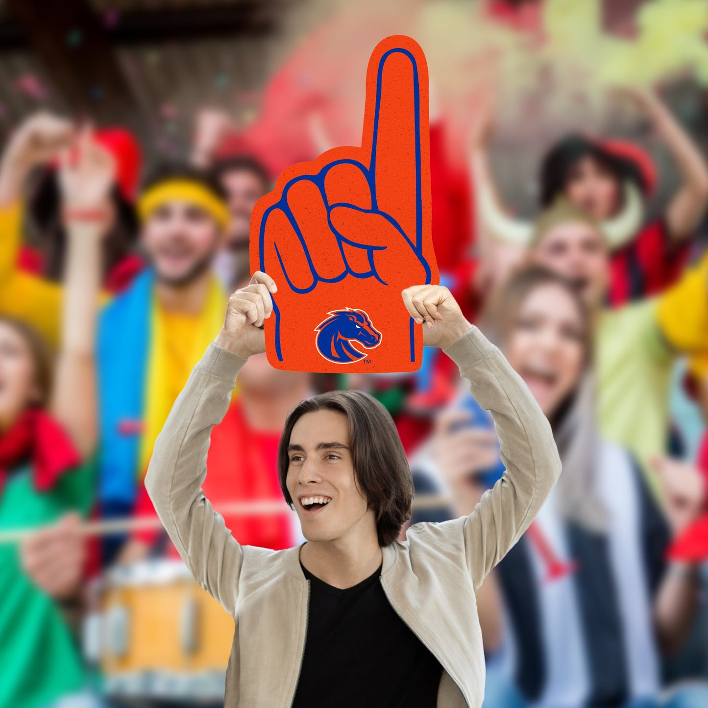 Foam Finger - Big Head - Official NCAA - Boise State Broncos - Foam Core Cutout