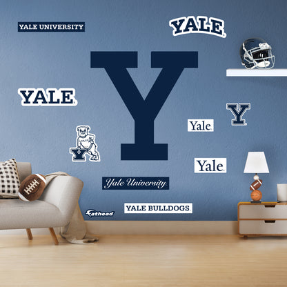 Yale Bulldogs:   Logo        - Officially Licensed NCAA Removable     Adhesive Decal