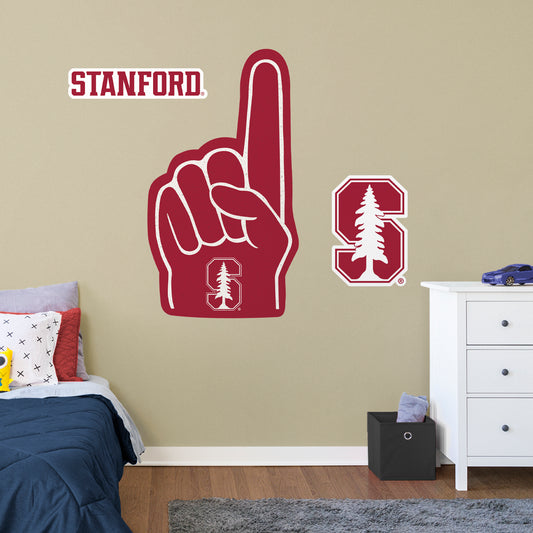 Stanford Cardinal:    Foam Finger        - Officially Licensed NCAA Removable     Adhesive Decal