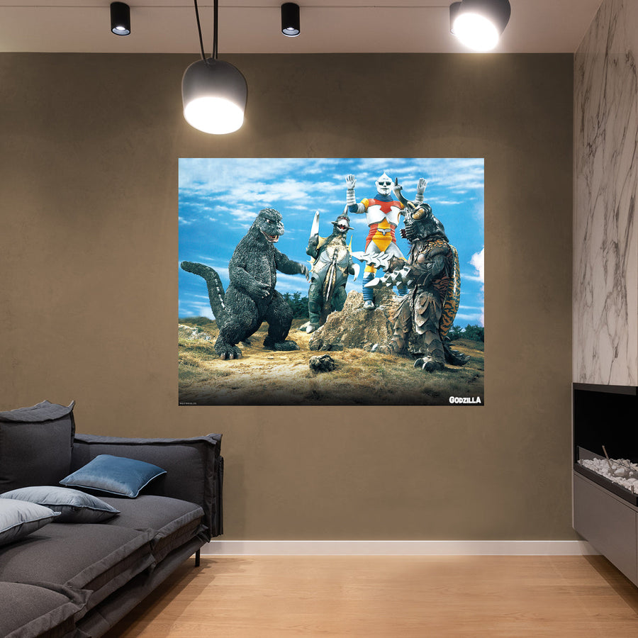 Godzilla v Megalon - Movie Scene - Peel & Stick Poster - Official Toho - Godzilla - Reusable Vinyl Wall Decal