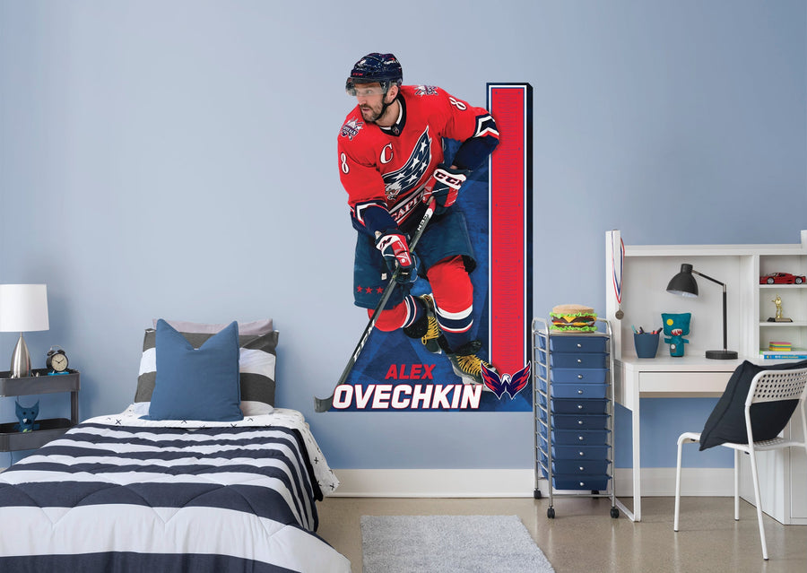 Alex Ovechkin - Growth Chart - Official NHL - Washington Capitals - Reusable Vinyl Wall Decal