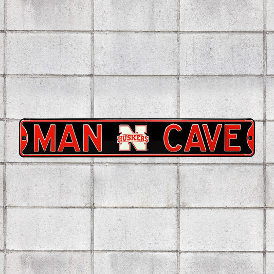 Nebraska Cornhuskers: Man Cave - Officially Licensed Metal Street Sign