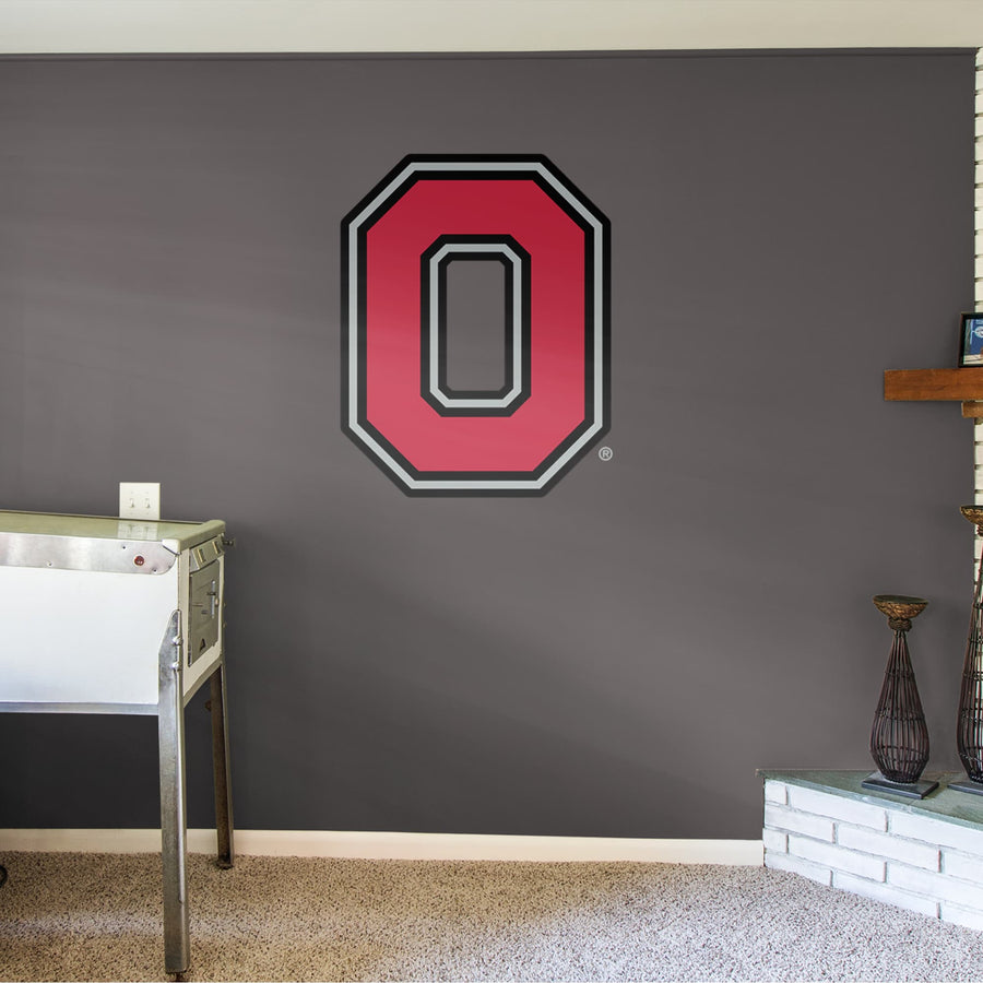 Block O Logo - RealBig Collection - Official NCAA - Ohio State Buckeyes - Reusable Vinyl Wall Decals