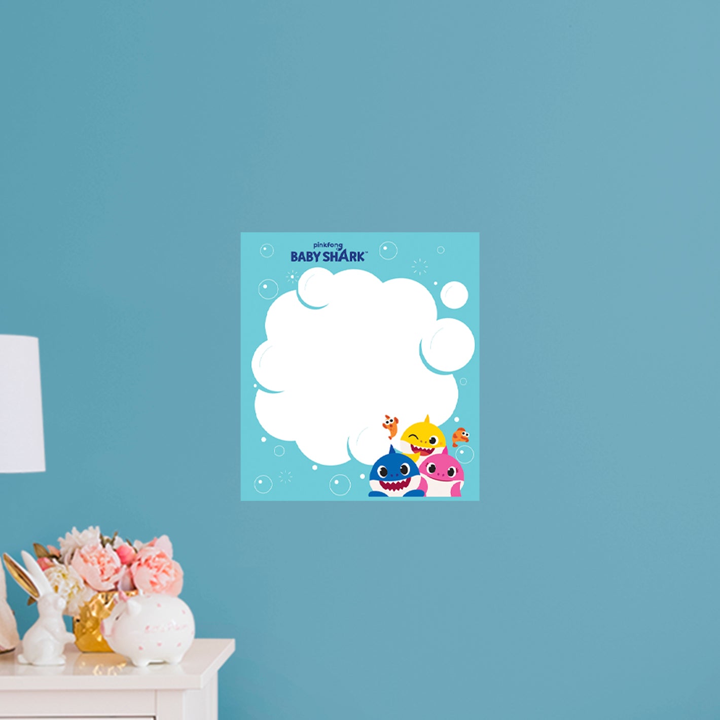 Baby Shark: Watching You Dry Erase - Officially Licensed Nickelodeon Removable Adhesive Decal