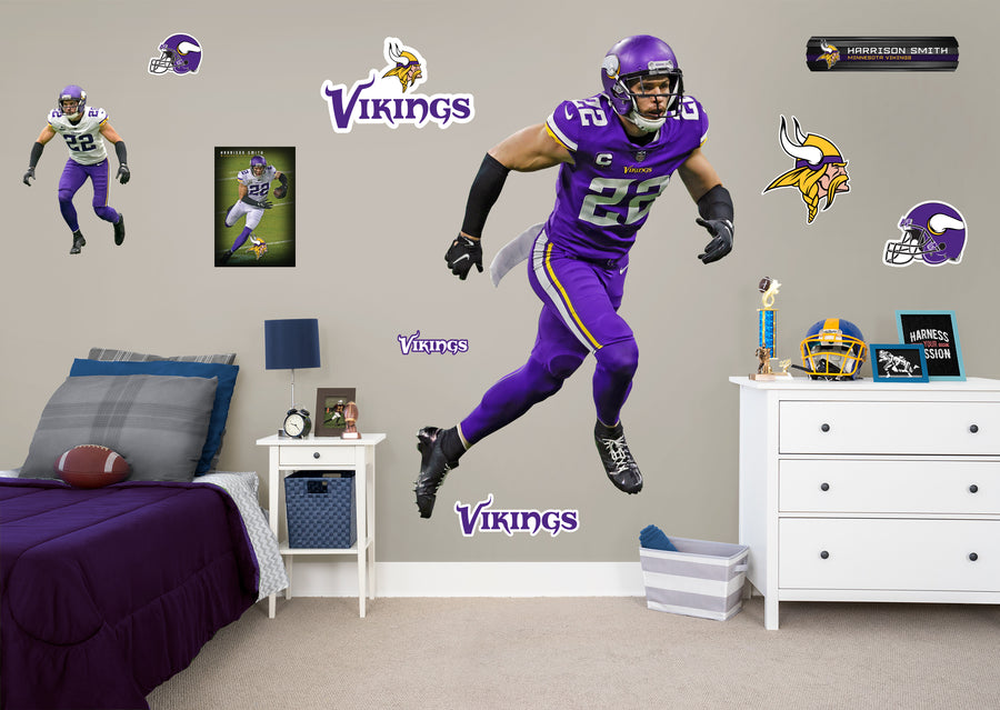 Harrison Smith - RealBig Collection - Official NFL - Minnesota Vikings - Reusable Vinyl Wall Decals