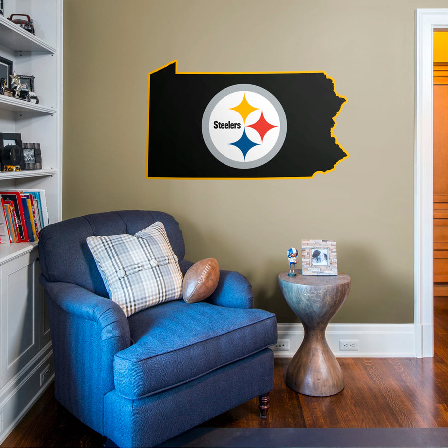 Pittsburgh Steelers - RealBig State of Pennsylvania Collection - Official NFL - Reusable Vinyl Wall Decals