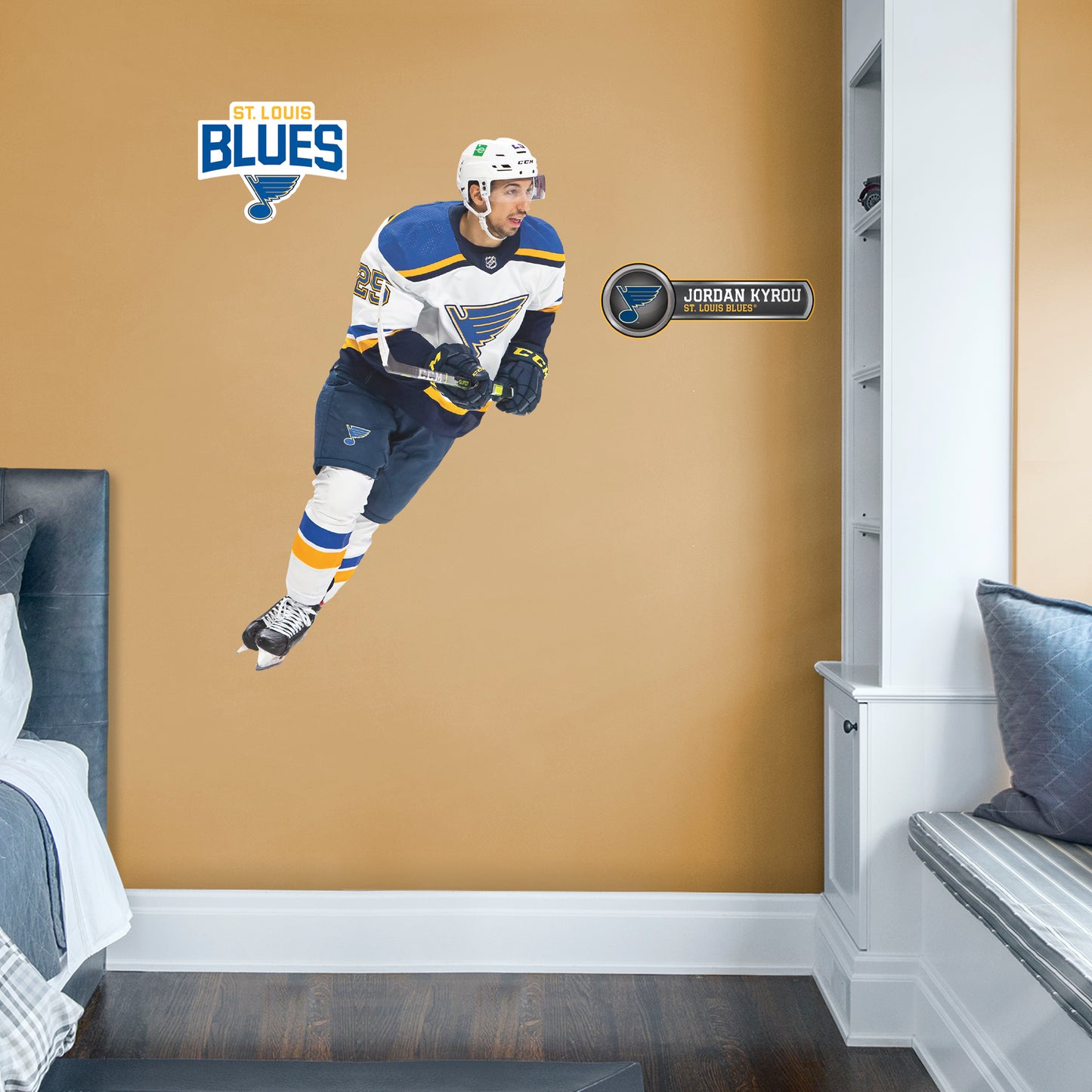 St. Louis Blues: Jordan Kyrou 2021        - Officially Licensed NHL Removable     Adhesive Decal