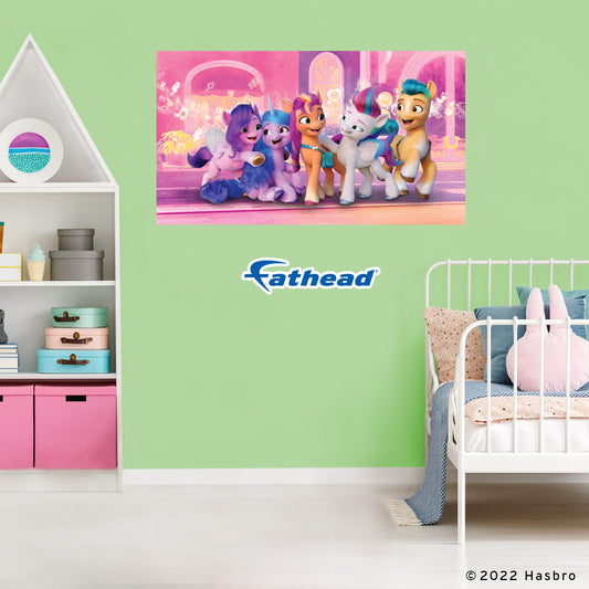 My Little Pony Movie 2:  Five Friends Poster        - Officially Licensed Hasbro Removable     Adhesive Decal
