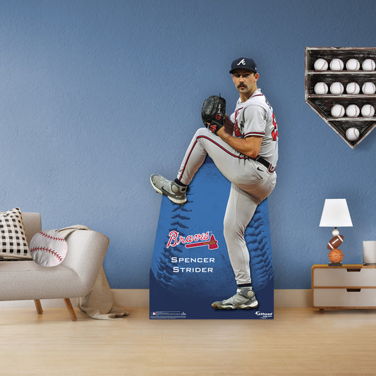 Atlanta Braves: Spencer Strider   Life-Size   Foam Core Cutout  - Officially Licensed MLB    Stand Out
