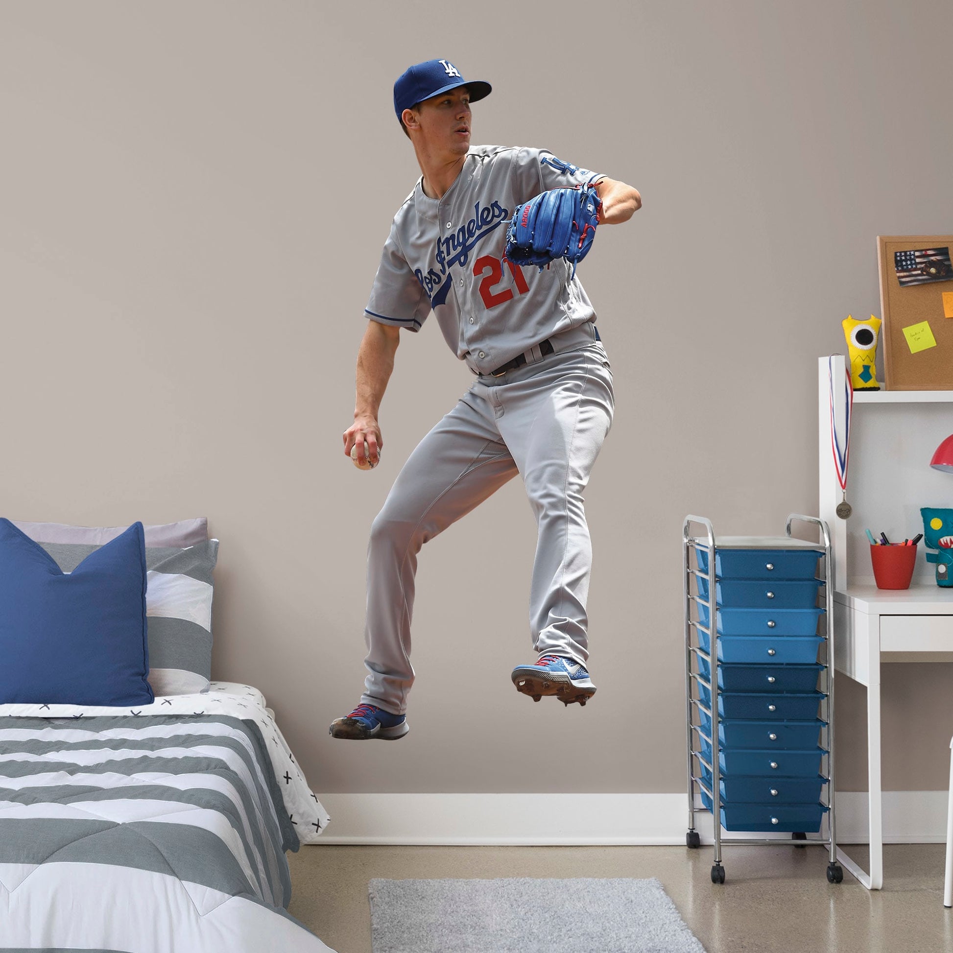 Fathead Walker Buehler Los Angeles Dodgers 3-Pack Life-Size Removable Wall Decal