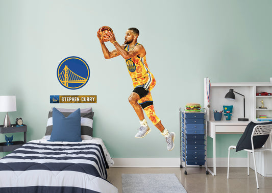 Golden State Warriors: Stephen Curry LIMITED EDITION  ELITE - Officially Licensed NBA Removable Wall Adhesive Decal
