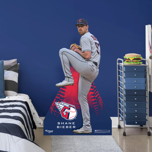 Cleveland Guardians: Shane Bieber 2022  Life-Size   Foam Core Cutout  - Officially Licensed MLB    Stand Out
