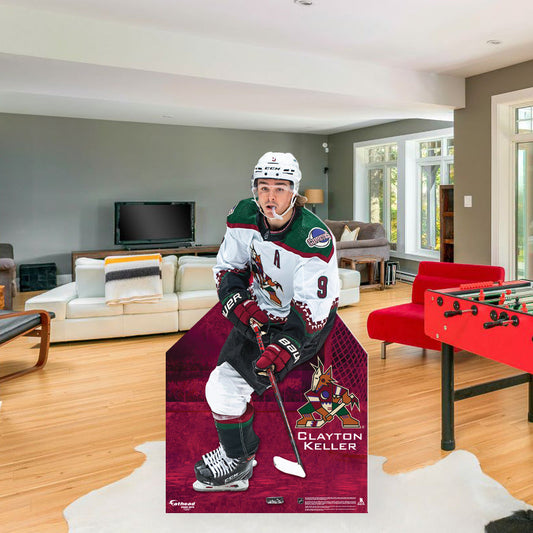 Arizona Coyotes: Clayton Keller Life-Size Foam Core Cutout - Officially Licensed NHL Stand Out