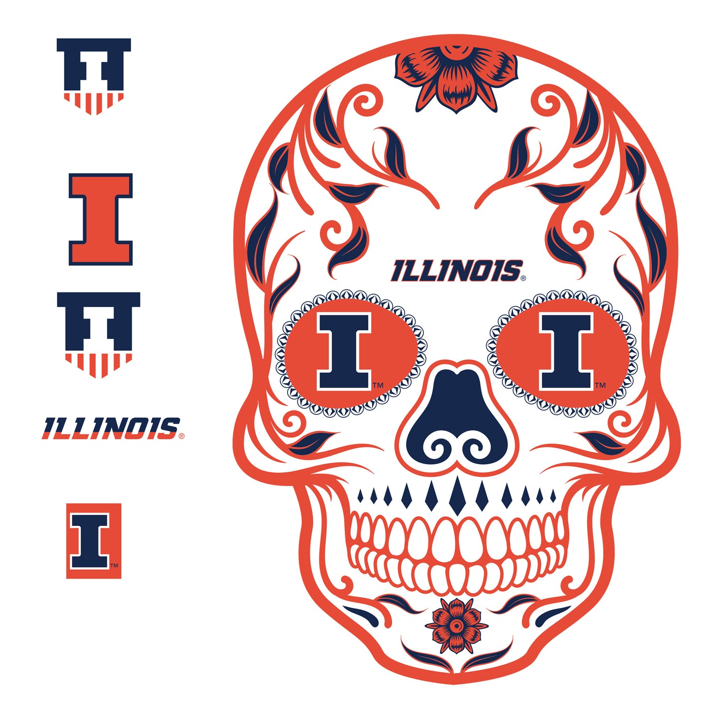 Rare University of Illinois FIGHTING ILLINI Official NCAA Team Logo 22x34  POSTER