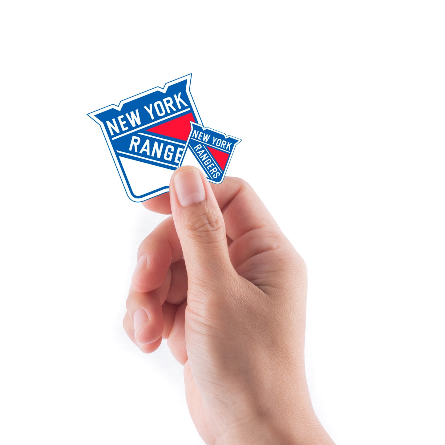 Sheet of 5 -New York Rangers:   Logo Minis        - Officially Licensed NHL Removable    Adhesive Decal