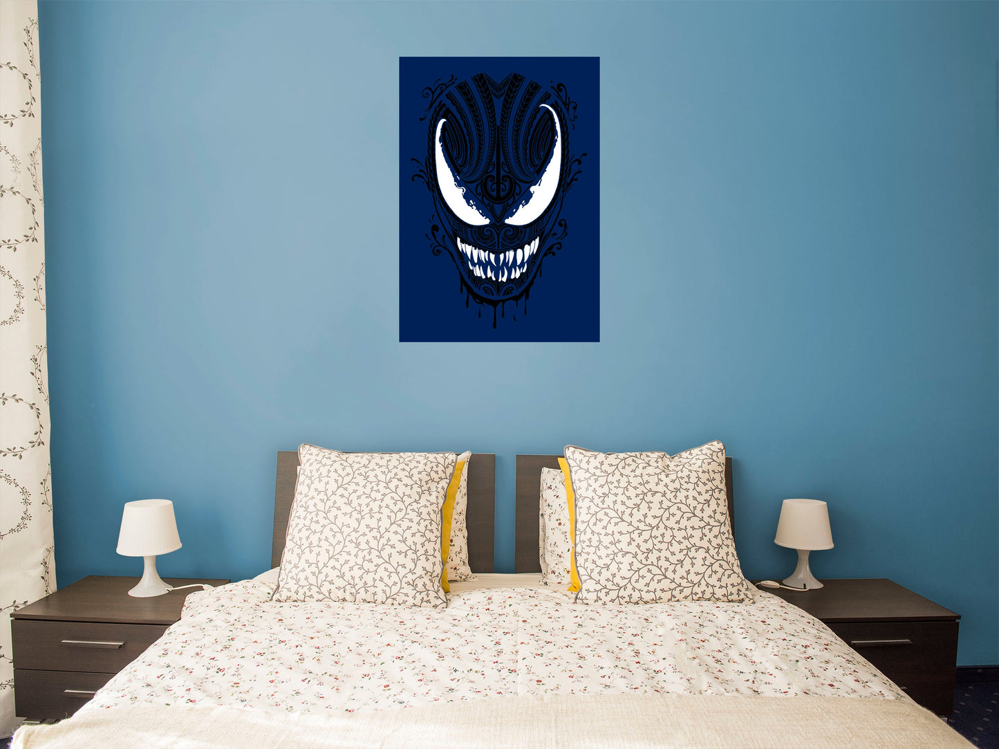 Venom: Venom Blue Tribal Mural        - Officially Licensed Marvel Removable     Adhesive Decal