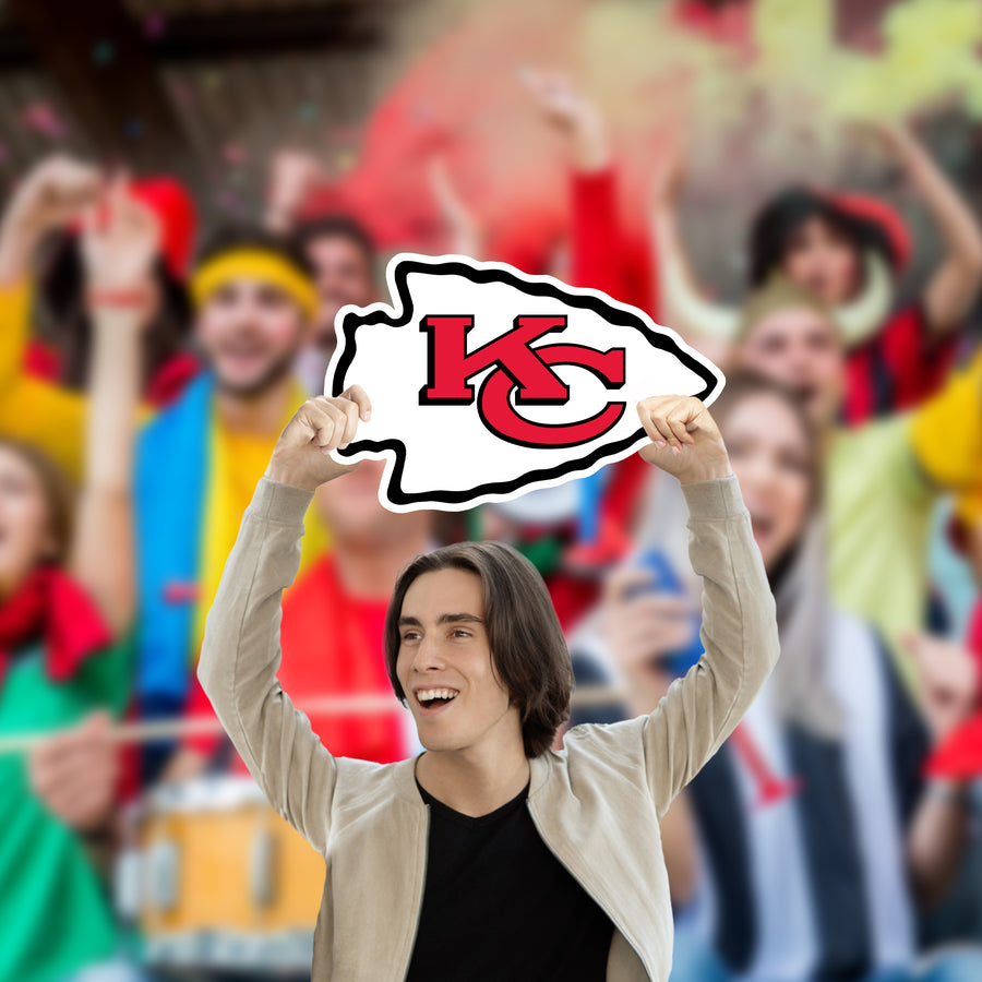 Logo - Big Head - Official NFL - Kansas City Chiefs - Foam Core Cutout