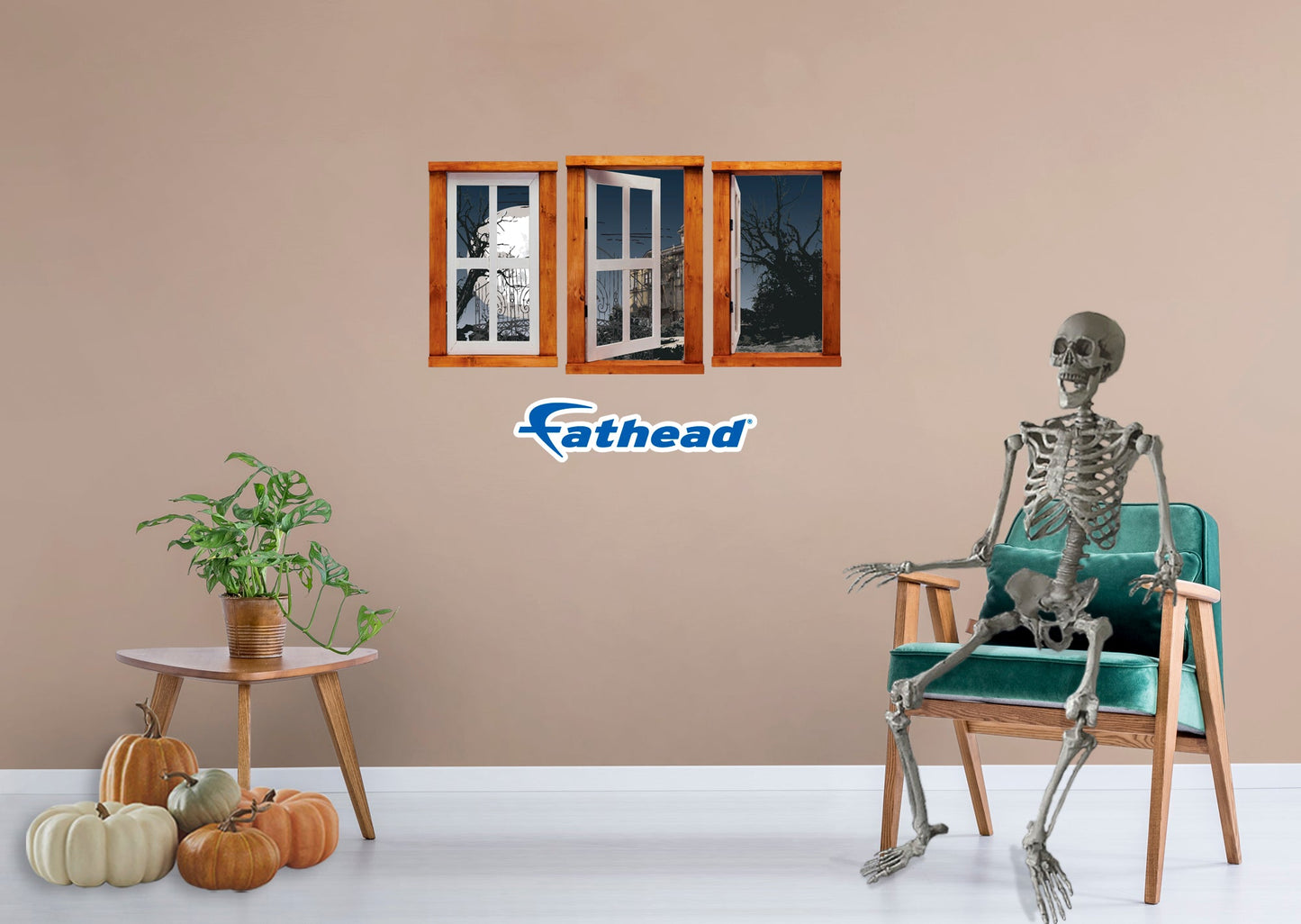 Halloween:  Gates Icon Instant Windows        -   Removable Wall   Adhesive Decal