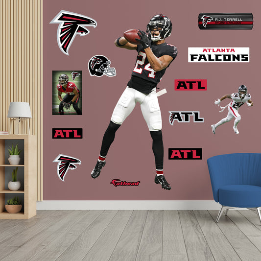 Atlanta Falcons: A.J. Terrell 2022        - Officially Licensed NFL Removable     Adhesive Decal