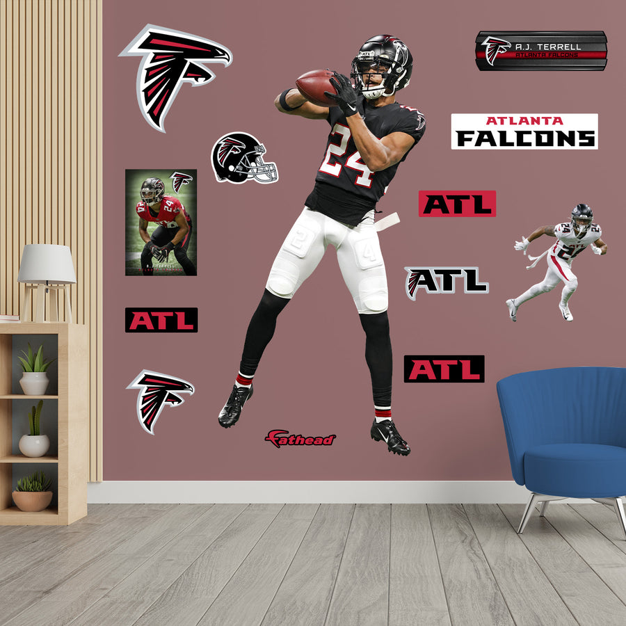 A.J. Terrell - RealBig Collection - Official NFL - Atlanta Falcons - Reusable Vinyl Wall Decals