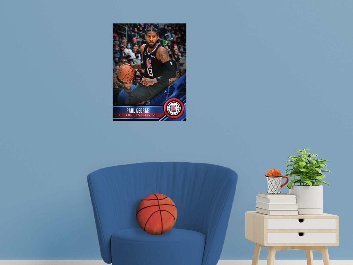 Los Angeles Clippers: Paul George Poster - Officially Licensed NBA Removable Adhesive Decal