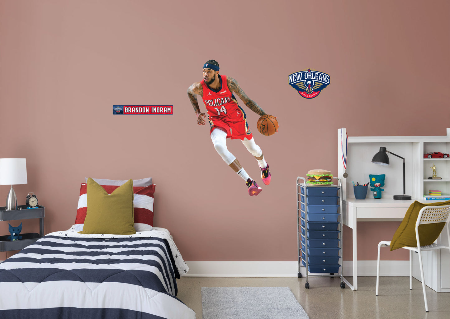 New Orleans Pelicans: Brandon Ingram         - Officially Licensed NBA Removable Wall   Adhesive Decal