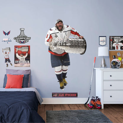 Alex Ovechkin: 2018 Stanley Cup - Officially Licensed NHL Removable Wall Decal