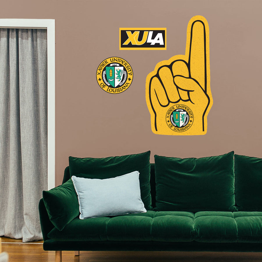 XULA Gold Rush - RealBig Foam Finger Collection - Official NCAA - Reusable Vinyl Wall Decals