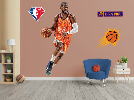 Phoenix Suns: Chris Paul 2021 75th Anniversary Limited Edition        - Officially Licensed NBA Removable     Adhesive Decal