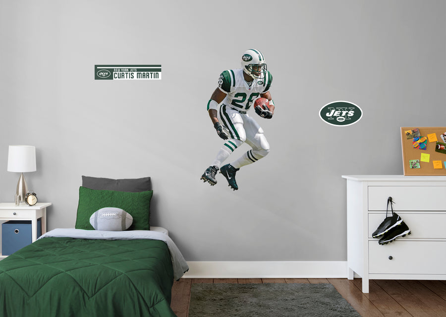Curtis Martin - RealBig Legend Collection - Official NFL - New York Jets - Reusable Vinyl Wall Decals