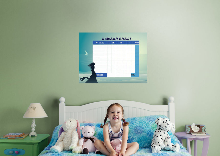 Magical Creatures: Mermaid Thinking of you Dry Erase        -   Removable Wall   Adhesive Decal