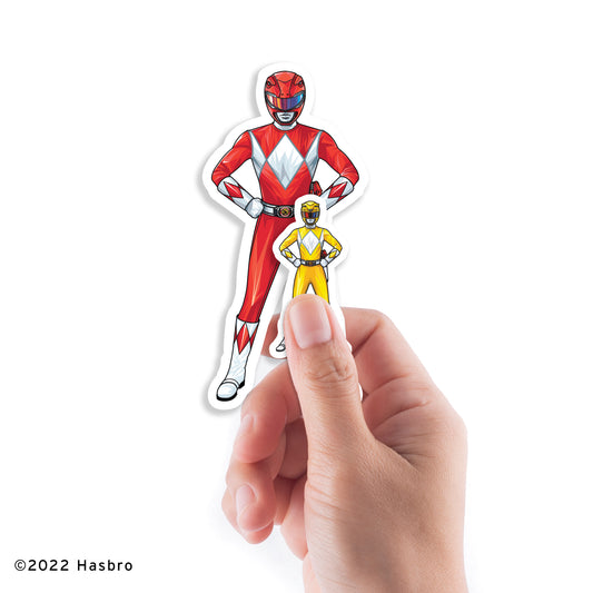 Power Rangers: The Team Minis        - Officially Licensed Hasbro Removable     Adhesive Decal