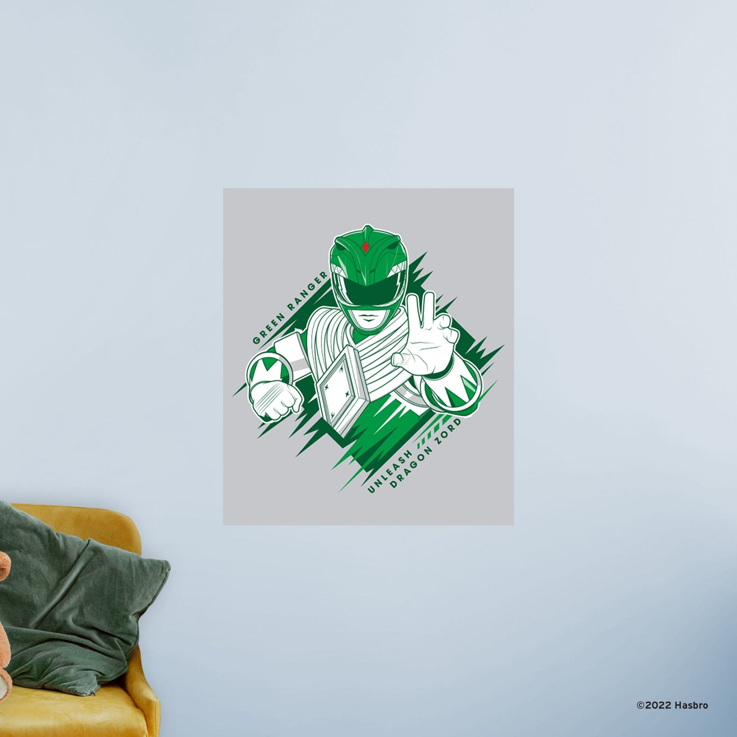 Power Rangers: Unleash Dragon Zord Poster - Officially Licensed Hasbro Removable Adhesive Decal