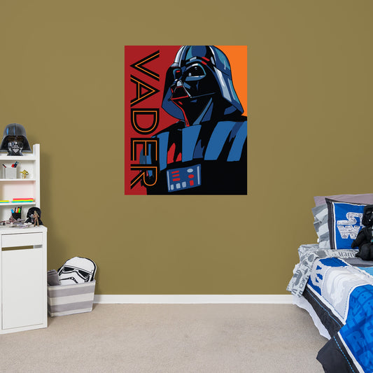 Darth Vader VADER Pop Art Poster        - Officially Licensed Star Wars Removable     Adhesive Decal