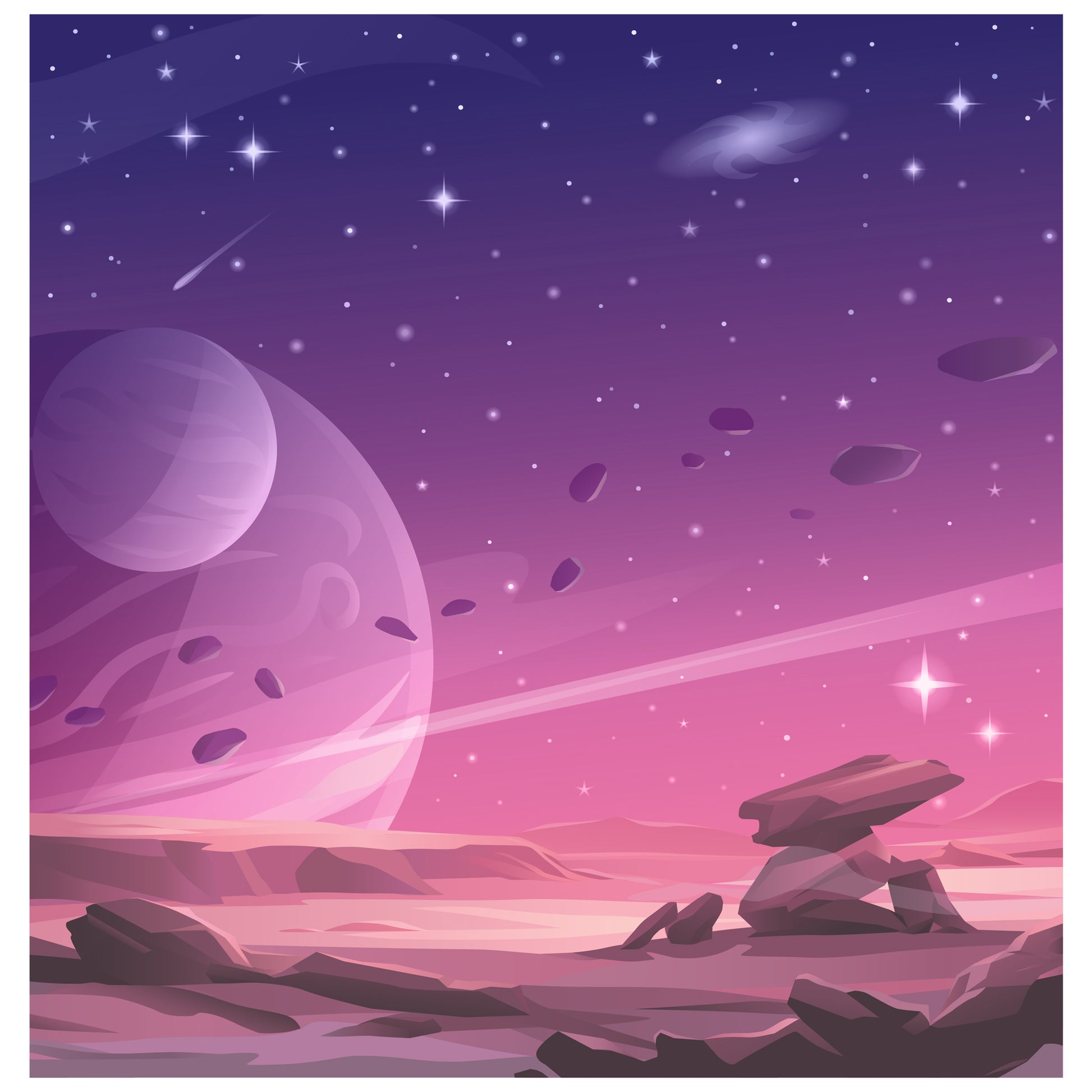 giant pink planet